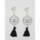 Boucles d’oreilles clip ou percée personnalisables F de Bm créations