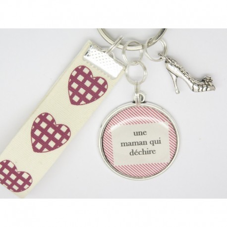 Porte clés personnalisable F de Bm créations maman