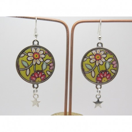 Boucles d’oreilles clip ou percée personnalisables F de Bm créations