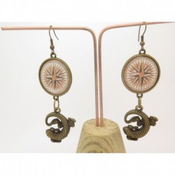 Boucles d’oreilles clip ou percée personnalisables F de Bm créations