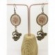 Boucles d’oreilles clip ou percée personnalisables F de Bm créations