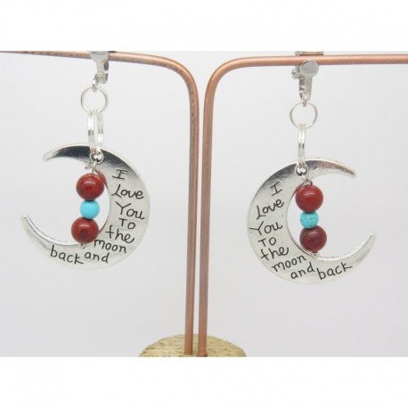 Boucles d’oreilles clip ou percée personnalisables F de Bm créations