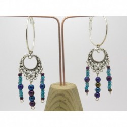 Boucles d’oreilles clip ou percée personnalisables F de Bm créations