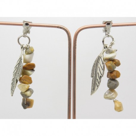 Boucles d’oreilles clip ou percée personnalisables F de Bm créations