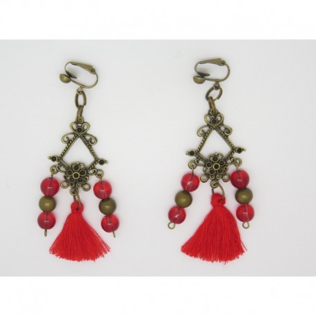 Boucles d’oreilles clip ou percée personnalisables F de Bm créations