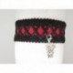 BRACELET MANCHETTE AVEC BRELOQUE LAPIN AMOVIBLE, STYLE BURLESQUE