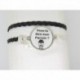BRACELET CUIR  PERSONNALISABLE CADEAU POUR UN PARRAIN POUR UNE NAISSANCE UN BAPTÊME : VEUX-TU ÊTRE MON PARRAIN'