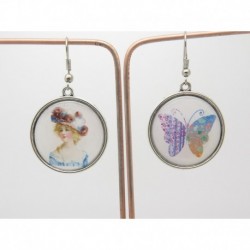 Boucles d’oreilles clip ou percée personnalisables F de Bm créations