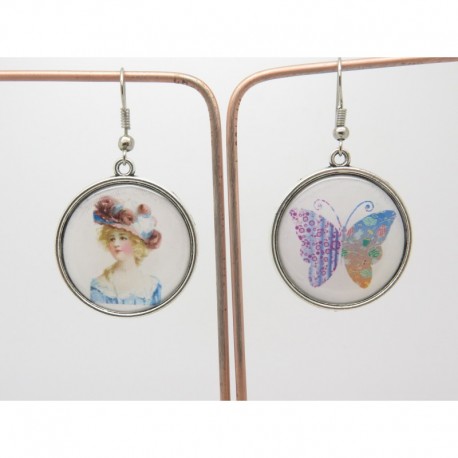 Boucles d’oreilles clip ou percée personnalisables F de Bm créations