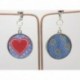 Boucles d’oreilles clip ou percée personnalisables F de Bm créations