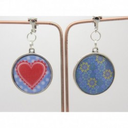 Boucles d’oreilles clip ou percée personnalisables F de Bm créations