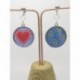 Boucles d’oreilles clip ou percée personnalisables F de Bm créations