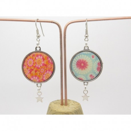 Boucles d’oreilles clip ou percée personnalisables F de Bm créations