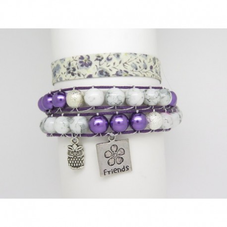 Bracelet femme personnalisable F de Bm créations