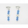 BOUCLES D'OREILLES EN AGATE ET METAL ARGENTE