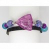 BRACELET DOUBLE AVEC UN LIEN NOIR SCINTILLANT PERLE ROSE, BLEU ET PERLE ARGENT TIBETAIN
