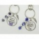 LOT DE 2 PORTES CLES PERSONNALISABLES LORS D'UNE NAISSANCE OU AUTRE THEME