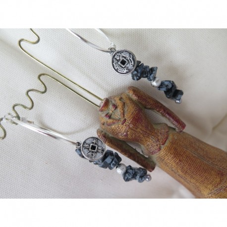 Boucles d’oreilles clip ou percée personnalisables F de Bm créations