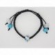 BRACELET AVEC PERLE LAMPWORK BLEU ET BLANC  IDÉE CADEAU FÊTE DES MÈRES