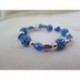 BRACELET PERLE DE VERRE  BLEU
