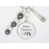PORTE CLÉS PERSONNALISABLE OU BIJOUX DE SAC CADEAU POUR CHANTEUR OU CHANTEUSE