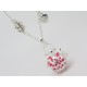 BOLA ARGENT PLAQUE  PERSONNALISABLE  AVEC PAPILLON SAUTOIR BOLA DE GROSSESSE BRELOQUE SUR NACRE CADEAU FUTURE F de Bm créations