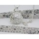 ENSEMBLE BOLA DE GROSSESSE TISSU LIBERTY A ETOILES ET CHAÎNE ET BRELOQUE AMOVIBLE TREFLE, IDÉE CADEAU FUTURE MAMAN,