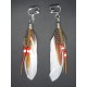 BOUCLES D'OREILLES  CLIP  OU OREILLES PERCÉES PLUME IDÉE CADEAU STYLE BOHO