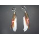 BOUCLES D'OREILLES  CLIP  OU OREILLES PERCÉES PLUME IDÉE CADEAU STYLE BOHO