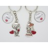 TOI ET MOI PERSONNALISABLE DUO DE PORTE CLÉS IDÉE CADEAU SAINT VALENTIN THÈME LES AMOUREUX