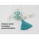 BOLA DE GROSSESSE PERSONNALISABLE EN ARGENT PLAQUE  F de Bm creations