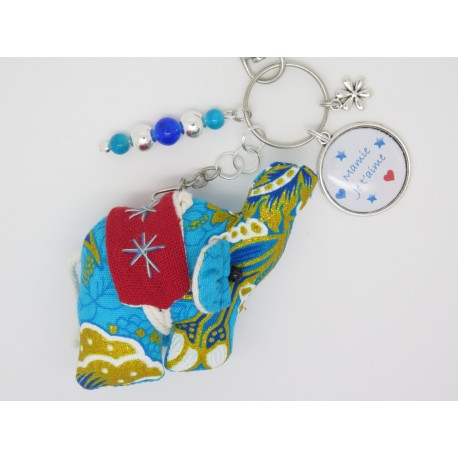 PORTE CLÉS PERSONNALISABLE ÉLÉPHANT POUR UNE MAMIE, MAMAN, AMIE ... F de Bm créations