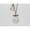 COLLIER PENDENTIF NATURE, AIGRETTES DE PISSENLIT VÉRITABLES PLANTES DE PROVENCE, DE LA GARRIGUE DANS UNE BOULE D