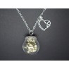 COLLIER PENDENTIF NATURE, VÉGÉTAL, FLORAL GYPSOPHILE BLANC AVEC UN COEUR IDÉE CADEAU MAMAN, AMIE, SOEUR, MARRAINE,