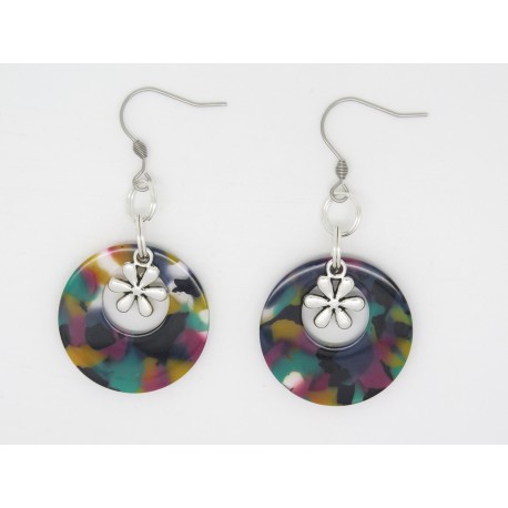 PAIRE DE BOUCLES D'OREILLE PERSONNALISABLE CLIP OU OREILLE PERCÉE CRÉOLE   F de Bm créations