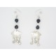 PAIRE DE BOUCLES D'OREILLE PERSONNALISABLE CLIP OU OREILLE PERCÉE fleur F de Bm créations