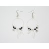 PAIRE DE BOUCLES D'OREILLE PERSONNALISABLE CLIP OU OREILLE PERCÉE CREOLE F de Bm créations
