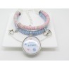 BRACELET  PERSONNALISABLE EN CORDE AVEC CABOCHON CADEAU POUR UNE MAMAN F de Bm créations