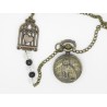 MONTRE A GOUSSET EN COLLIER SAUTOIR CHAT idée cadeau maman mamie F de Bm créations