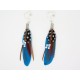BOUCLES D'OREILLES  CLIP  OU OREILLES PERCÉES PLUME IDÉE CADEAU STYLE BOHO
