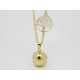 BOLA DE GROSSESSE LISSE  COULEUR OR Doré AVEC ARBRE DE VIE CADEAU FUTURE MAMAN, CADEAU DE GROSSESSE F de Bm creations