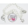 BRACELET PERSONNALISABLE POUR UNE MAÎTRESSE, une ATSEM  j'peux pas j'ai école F de Bm créations