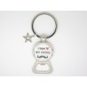 PORTE CLÉS DÉCAPSULEUR PERSONNALISABLE CADEAU POUR UN PAPA QUI MÉDITE F de bm créations