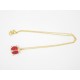 COLLIER PENDENTIF COCCINELLE PORTE BONHEUR créateur F de Bm créations