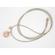 BOLA DE GROSSESSE LISSE  COULEUR OR ROSE TOUR DE COU LIN AVEC POMPON ET coeur CADEAU FUTURE MAMAN GROSSESSE F de Bm creations