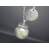COLLIER PENDENTIF WISHES NATURE  AIGRETTES DE PISSENLIT VÉRITABLES PLANTES DE PROVENCE, DE LA GARRIGUE DANS UNE BOULE D