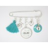 BROCHE PERSONNALISABLE POUR LE SAC A LANGER idée cadeau naissance F de Bm créations