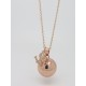 BOLA DE GROSSESSE LISSE  COULEUR OR ROSE avec BRELOQUE LOVE CADEAU FUTURE MAMAN GROSSESSE F de Bm creations
