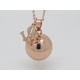 BOLA DE GROSSESSE LISSE  COULEUR OR ROSE avec BRELOQUE LOVE CADEAU FUTURE MAMAN GROSSESSE F de Bm creations