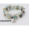 BRACELET D'ALLAITEMENT PIERRES FINES AMAZONITE ET PERSONNALISABLE IDÉE CADEAU NAISSANCE FUTURE MAMAN F de Bm créations
